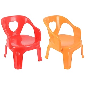 sthavir special plastic chair modern amp comfortable with arm and backrest for study play chairs for home dining room  red amp yellow color pack of 2