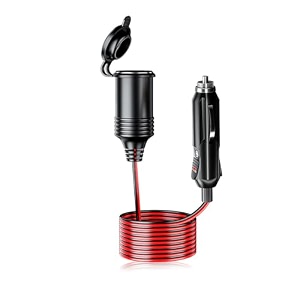sthira car cigarette lighter extension cable 12v24v 4m13ft led indicator
