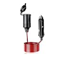 STHIRA Car Cigarette Lighter Extension Cable 12V/24V 4M/13Ft LED Indicator
