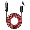 STHIRA® Car Cigarette Lighter Extension Cable 4M/13Ft 12V/24V LED Dust Cap