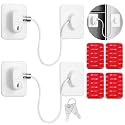 STHIRA 2 Pcs Lock for Cupboard with Keys, Self Adhesive Steel Chain