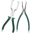 STHIRA® 2Pcs Fuel Line Plier Small & Large Angled Tips Hose Remover