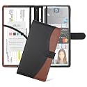 STHIRA Car Document Holder, PU Leather Bifold with Card Slots for Glove Box