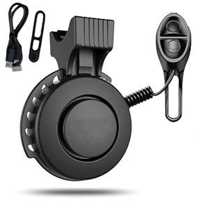 sthira cycle horn 120db rechargable bike horn high sound waterproof with 4 sound mode 280mah 20days long stay battery bicycle horn cycle bell for handlebars for road bike mountain bike scooter