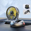 STHIRA® Foldable Car Fan 12 Volt Hi Speed for Cigarette Lighter 12V USB Fan for Car 3-Speed Small Fan for Face with Switch 360 ° Rotatable Quiet Car Cooling Fan Plug and Go, 1.5m Cable, 11x11x13cm