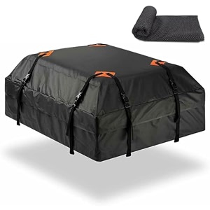 sthira large car roof luggage bag 420d heavy duty oxford cloth car roof luggage bag waterproof uv-proof car rooftop luggage bag 400l rooftop luggage bag with quick release buckle amp anti-slip mat