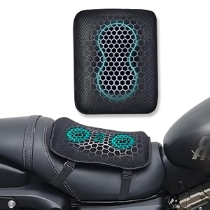 sthira motocycle seat cushion motorcycle gel seat cushion breathable seat pad for long rides high density gel 3d honeycomb motorcycle seat cover structure shock absorption for universal seats