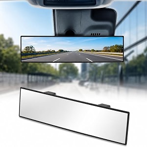 sthira panoramic anti glare rear view mirror extender clip on
