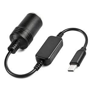 sthira usb c to 12v car cigarette lighter socket converter