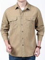 sti Men Solid Casual Khaki Shirt