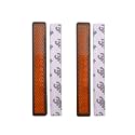Stick-on Rectangular Reflectors - Safety Spoke Reflective Quick Mount Custom Accessories Adhesive Reflector for Cars, Trailer, Motorcycle, Trucks, Boat, Bicycle and Bike (Amber, 2 PCS)