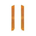 Stick-on Reflectors - Safety Spoke Reflective Quick Mount Custom Accessories Adhesive Reflector for Harley Lower Legs Slider Dyna Softail Sportster Road King (Amber, Base on White)
