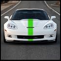 Sticker Connection | Racing Stripes | Hood Rally Vinyl Race Stripes | (7"x72", Lime Green)