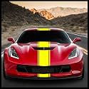 Sticker Connection | Racing Stripes | Hood Rally Vinyl Race Stripes | (12"x72", Yellow)