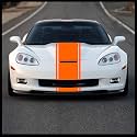 Sticker Connection | Racing Stripes | Hood Rally Vinyl Race Stripes | (12"x72", Orange)
