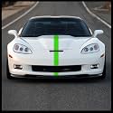 Sticker Connection | Racing Stripes | Hood Rally Vinyl Race Stripes | (4"x72", Lime Green)