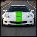 Sticker Connection | Racing Stripes | Hood Rally Vinyl Race Stripes | (12"x72", Lime Green)