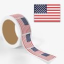 StickerJet American Flag Stickers – 2"x3" Rectangle Labels, 500 Stickers Roll – Easy Peel & Stick, Premium Paper – Self-Adhesive for Crafts, Decorations, Packaging – Made in USA
