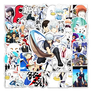 stickers - pack of 50 stickers for laptop phone guitar bike pc scrapbook  waterproof glossy vinyl decals  residue-free anime stickers collection