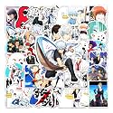 Stickers - (Pack of 50) Stickers for Laptop, Phone, Guitar, Bike, PC, Scrapbook | Waterproof Glossy Vinyl Decals | Residue-Free Anime Stickers Collection
