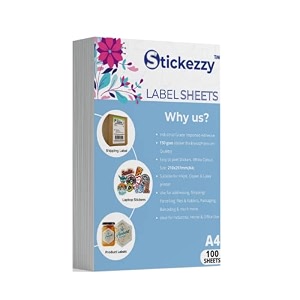 A4 Size White Multipurpose Sticker Paper 150