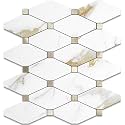 STICKGOO 1 Sheet Peel and Stick Backsplash, Calacatta Golden Stick on Aluminum Composite Tiles Stikers, Self Adhesive Mixed Metal Backsplash for Kitchen, Bathroom, Fireplace, RV