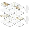 STICKGOO 10 Sheets Peel and Stick Backsplash, Calacatta Golden