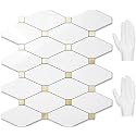 STICKGOO 10 Sheets Peel and Stick Backsplash, Glossy White