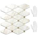 STICKGOO 10 Sheets Peel and Stick Backsplash, Polished Eurasia Beige