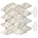 STICKGOO 10 Sheets Peel and Stick Backsplash, Beige