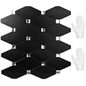 STICKGOO Peel and Stick Backsplash, 10 Sheets Kitchen Mosaic Tile Sticker, Black Brushed Aluminum Composite Panel, Stick on Backsplash for Kitchen, Countertop, Bathroom Vanity