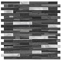 STICKGOO Peel and Stick Backsplash Tile, Stick on Backsplash for Kitchen and Bathroom, Black Grey Wood Look PVC Mixed Metal Silver Self Adhesive Wall Tiles(Sample)