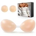 Sticky Bra Push Up Adhesive Bras Invisible Silicone Strapless Bra for Women with Nipple Covers