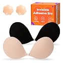 Sticky Bra Push Up,Backless Strapless Bra,Ultra Adhesive Bra,Stick on Bra Push Up for Women's Exotic Bras with Nipple Covers