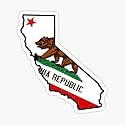 STICKY DUDE California Bear Flag Roots Sticker LA Los Angeles, 5 inches - Yeti Cup Vinyl Cooler Box Waterproof Sticker Decal Laptop Wall Window Car Bumper Sticker