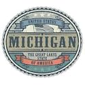 STICKY DUDE Michigan USA State Solid Sticker Vinyl Waterproof 5" Decal for Yeti Cup Cooler Box Car Laptop Wall Window Bumper