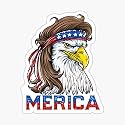 STICKY DUDE United States Bald Eagle Mullet Vinyl Sticker, 5 Inches - Patriotic Decal Car Bumper Stickers for Car, Truck, Home