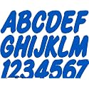 STIFFIE Whip-One Blue 3" Alpha-Numeric Registration Identification Numbers Stickers Decals for Boats &amp; Personal Watercraft