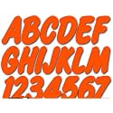 STIFFIE Whip-One Orange 3" Alpha-Numeric Registration Identification Numbers Stickers Decals for Boats &amp; Personal Watercraft