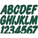 STIFFIE Whip-One Racing Green 3" Alpha-Numeric Registration Identification Numbers Stickers Decals for Boats &amp; Personal Watercraft