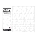 STIFFIE Whip-One White 3" Alpha-Numeric Registration Identification Numbers Stickers Decals for Boats &amp; Personal Watercraft