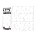 STIFFIE WhipOne White Super Sticky 3" Alpha Numeric Registration Identification Numbers Stickers Decals for Sea-Doo Spark, Inflatable Boats, Ribs, Hypalon/PVC, PWC and Boats.