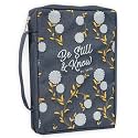 Be Still and Know Navy Poly-Canvas Bible