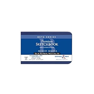 stillman amp birn beta softcover sketchbook heavyweight 180lb cold-press white 28 sheets - 55x35 landscape