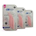 STIM Interdental Angular Iso 0-3'S For Tight Gaps,Dentist Recommended,Easy Cleaning Between Teeth,Made In India (Pink,9 Brushes,Pack Of 3,Manual,Adults)