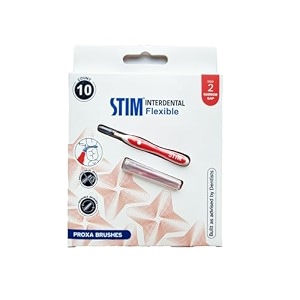 stim interdental flexible brush for narrow gapsimplants amp crownsdeep cleaning between teethdentist recommendedmade in india red pack of 1 10 pcs