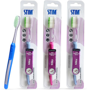 stim silky ultra soft toothbrush pack of 3