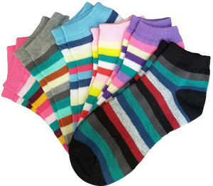 sting bee men  women printed self design striped solid ankle length low cut