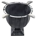 Stinky Cigar Ashtray, Tall and Deep Windproof Cigar Ashtray, 4 Stirrups, Acid Washed Finish
