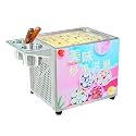 Stir-Fried Ice Cream Roll Maker with Stainless Steel Pan for Bars Cafés Dessert Shops